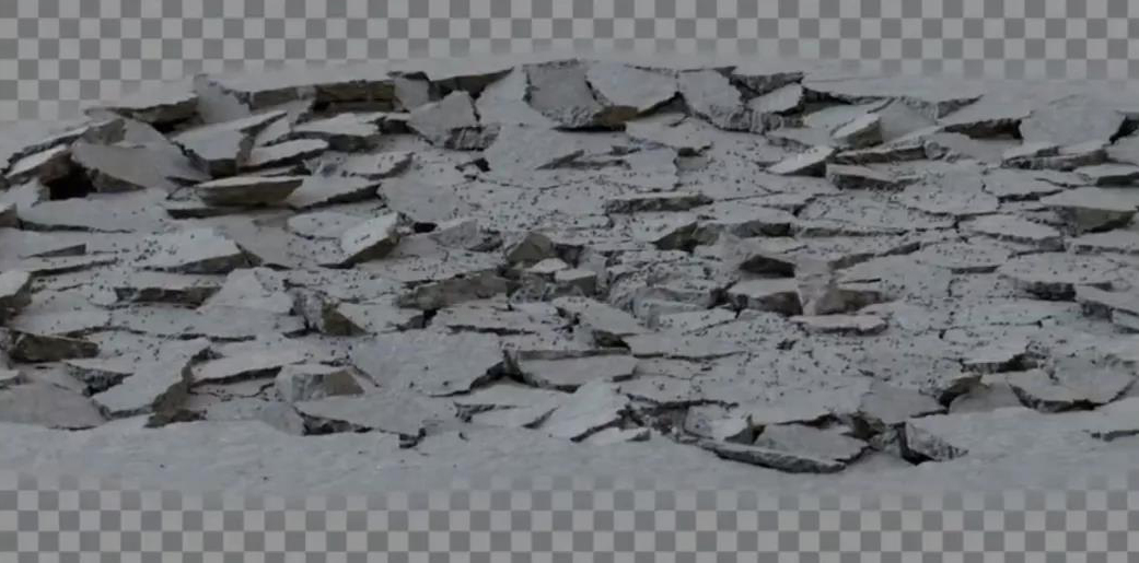 16组地面裂缝破碎开裂坍塌特效合成视频素材2K分辨率-3