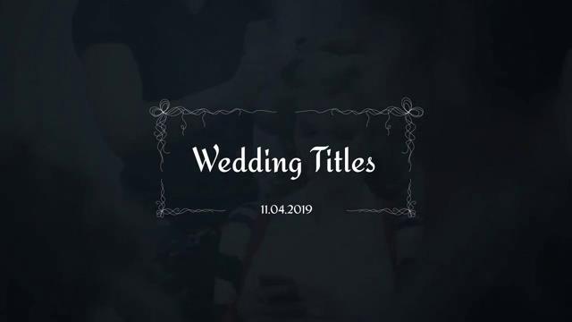12例小清新白色花纹婚礼标题排版动画-1
