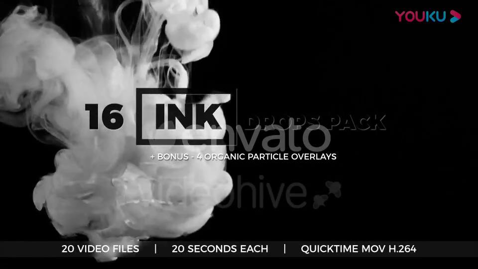 16个优雅美丽的烟雾墨滴特效视频素材，附4个粒子灰尘特效-3