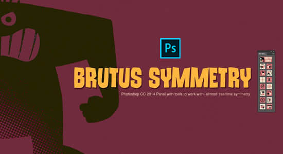 PS实时镜像对称辅助插件 AD Brutus Symmetry v1.7 For Photoshop Win/Mac-1