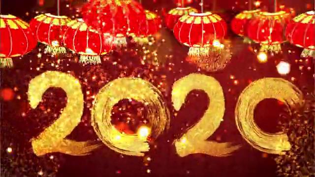 绚丽烟花和大红灯笼揭示出的中国新年祝福开场-3