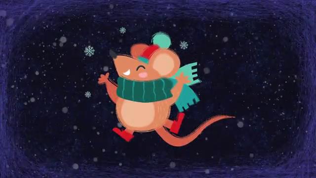可爱的卡通小老鼠祝福大家新年快乐-2