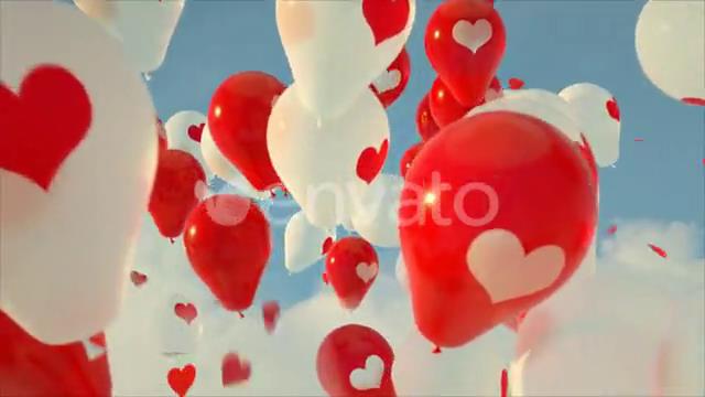 甜美的告白气球情人节卡片动画-1