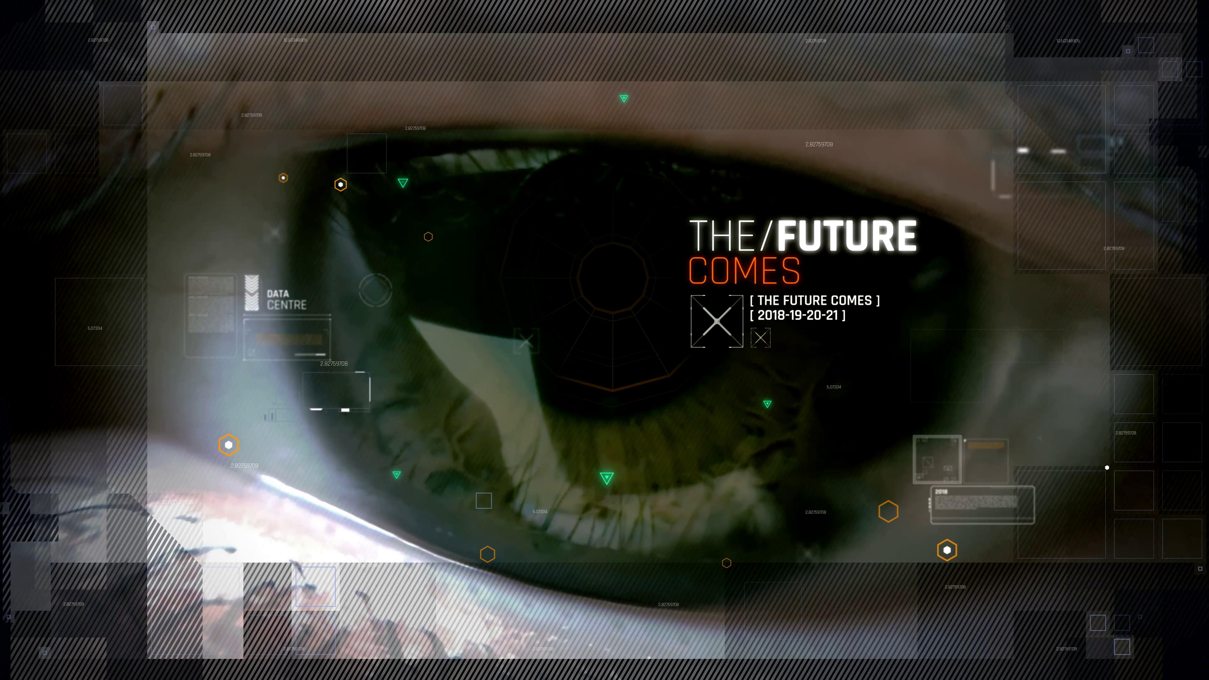 未来空间HUD全息科幻UI界面特效元素视频素材，含11段-1