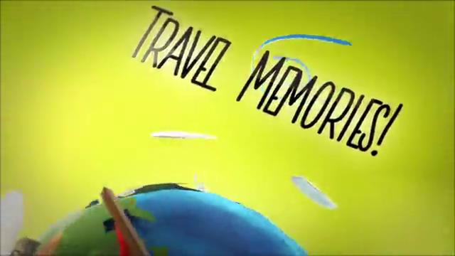 卡通地球和旅游主题包装片头，4版入-2