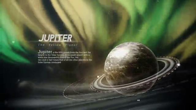 深邃的宇宙星球文字标题展示动画-3