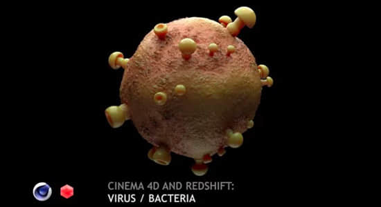 C4D教程：制作三维病毒细菌动画教程-1
