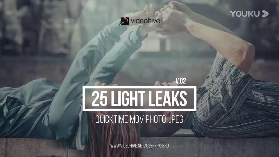 镜头漏光炫光光晕动画素材 25个 Light Leaks Pack v2-2