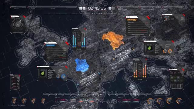 暗黑系HUD全息科技地图特效演示动画-1