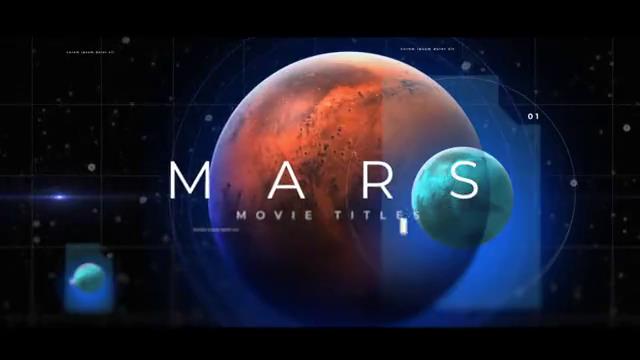 火星星球特效的电影标题开场系列-1