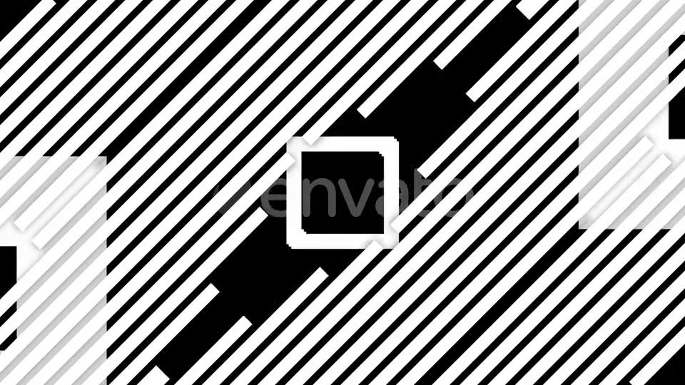 黑白线框图形背景循环动画VJ视频素材10组-3