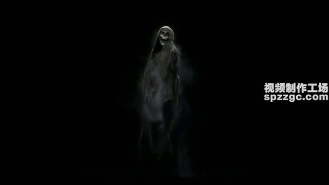 恐怖骷髅幽灵衣衫褴褛特效抠像素材-2