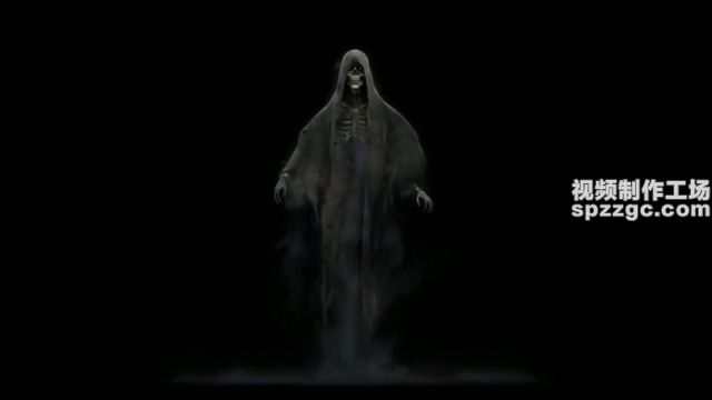 恐怖骷髅幽灵衣衫褴褛特效抠像素材-1