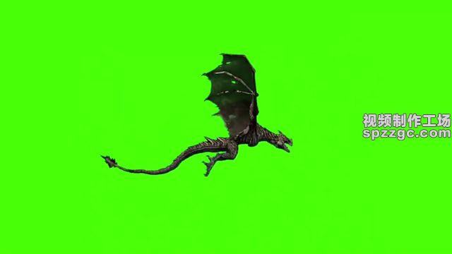 怪兽蝙蝠干尸飞行绿屏素材绿幕素材-2