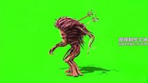 树木怪物走路奔跑绿屏素材绿幕素材